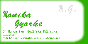 monika gyorke business card